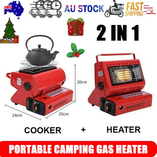 Portable Butane Gas Heater Cooker Camping Tent Outdoor Hiking Camper Survival AU