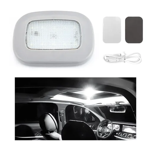 Car Interior Ceiling Roof Lights, Magnetic Rechargeable USB Wireless Dome Lamp, LED Auto Map Reading Light Cover