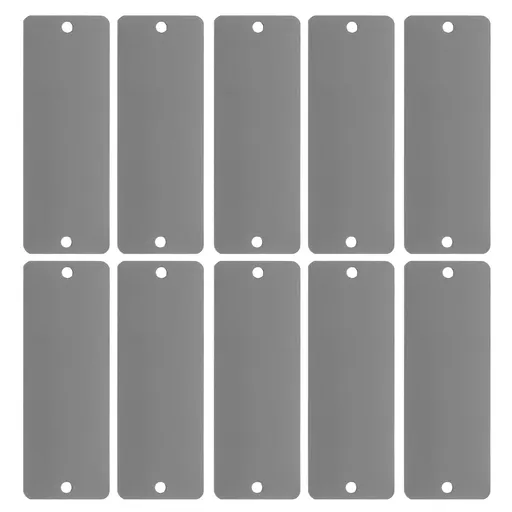 Black Stainless Steel Engraving Blanks Name Plates for Outdoor Decor, Metal Tags for Crafts and Projects