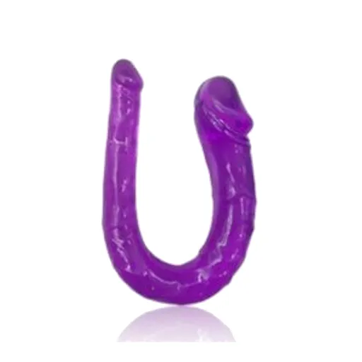 House Of Dasein Colorful Double Ended Bdsm Dildo Soft Jelly Anal Plug Couples - Purple