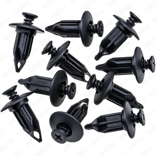 Rexka 10pcs Bumper Cover Retainer Clips 12mm Push Pin Compatible with Chrysler 6502625 07-18 Jeep Wrangler & Wrangler Unlimited JK Dodge Dakota Durango Ram 1500 2500 3500 4500 5500 GM 10140480