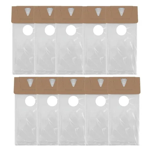 500 Pack Door Hanger Bags 6inch X 12inch, Clear Door Hanger Bags Protects Flyers, Brochures, Notices, Printed Materials