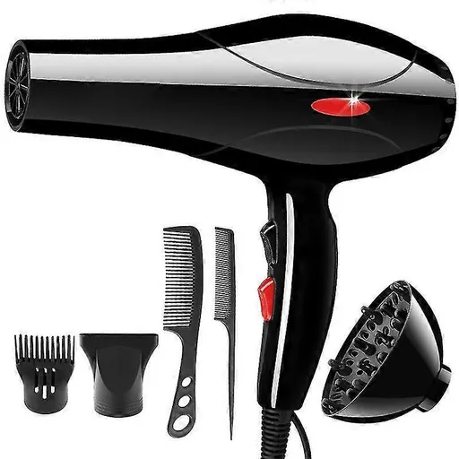 Household Hair Dryer Hot & Cold Thermostatic Black Set