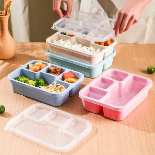 Bento Box Adult Lunch Box, Containers for Adults Men Women, Lunchable Food Container with Utensils, Sauce Jar, Muffin Liners, Microwave & Dishwasher Safe Beige