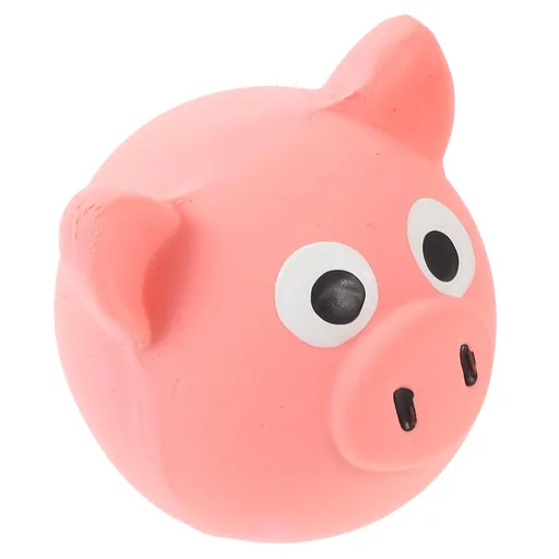Dog Pig Head Toys Squeaky Dog Ball Toys Latex Ball Dog Interactive Toys Dog Squeaky Animal Biting Toys for Small Pet