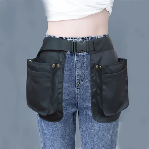 Dog Trainer Treat Pouch with Detachable Pockets, Hand Free Waist Belt Clip, Dog Handler Training Tools Storage Waist Pockets for Men and Women, also Used to Gardening Work, Hairstylist (Black)