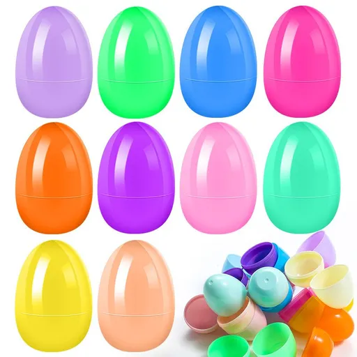 Plastic Bright Easter Egg Assortment 20 Pcs Perfect for Easter Egg Hunt/Surprise Egg/Easter Hunt- Egg Mixed color