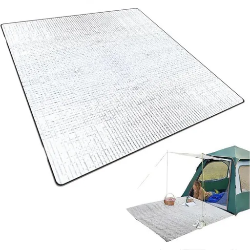 Camping Mat Foam Foil Blanket for Camping Foam Pad Insulating Foil Mat Sleeping Tent Pad Thermal Mattress Mat Pad Waterproof Aluminum Camping mat Reflecting Heat as show
