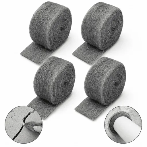 Steel Wool 4 Pack - 13 Ft Steel Wool Mice Control, Steel Wool for Dishes,Gap Blocker, Protects Against Animals in Holes, Pipelines, Wall Cracks, and Vents for Garden, House, Garage