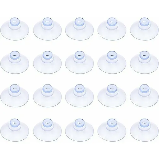 20 pcs Small Clear Plastic Suction Cups No Hook 20Mm