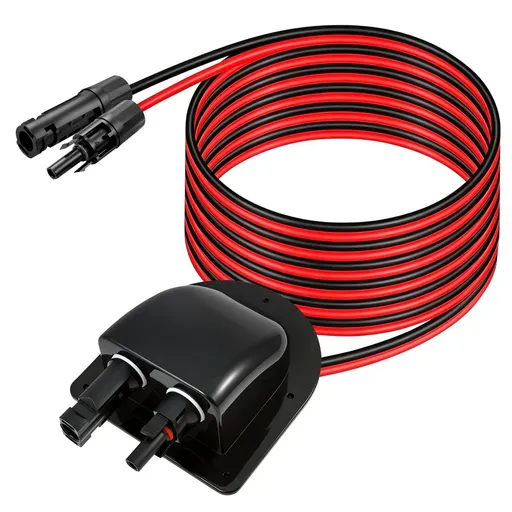 Solar Cable Entry Gland with Waterproof PA Nylon Solar Panel Cable Gland for RV Boat and Off Grid Wiring