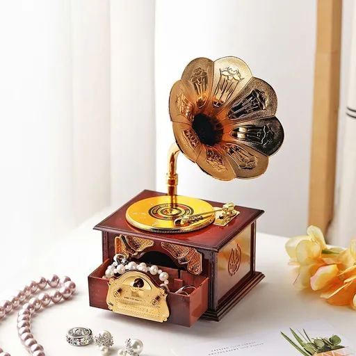 Creative Gift Ornament, YL2013 Gramophone Brown