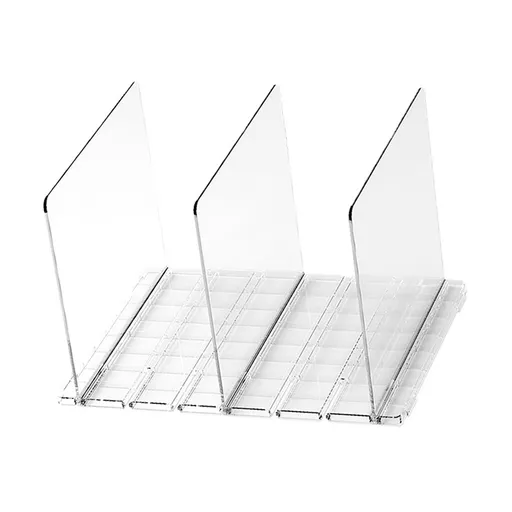 Adjustable Shelf Divider for Closet Clear Purse Organizer Plastic Handbag Separator Storage Organizer for Bedroom Office Bookshelf