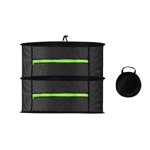 2-8 Tier Drying Net Large Shelf Hydroponic Hanging Grow Herb Plant Dry - 2 Layers