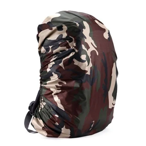 Backpack Rain Cover 210D Nylon Waterproof Backpack Protector Hiking Cycling Travel Dust Cover - Camouflage 80L