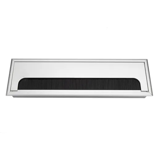 Square Aluminium Desk Computer Wire Cable Tidy Outlet Insert Hole Top Cover(Large)