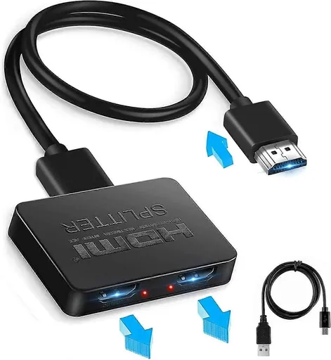 1 In 2 Out 4K HDMI Splitter for Dual Monitors