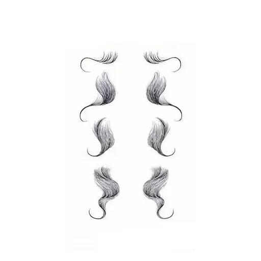 Hairline Edge Tattoo Stickers - Curly Fringe Decals for Women Styling - 9