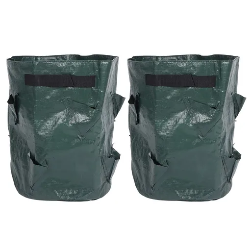 2PCS 10 Gallon Strawberry Planter Growing Bags Container with 8 Pocket for Indoor Outdoor