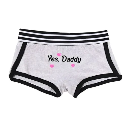 House Of Dasein Yes Daddy Cotton Underwear Boyshorts For Women Comfortable Shorts - Light Gray - Xxl