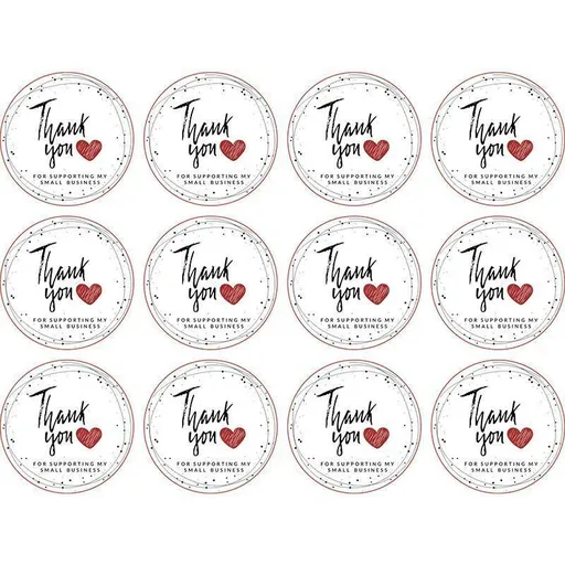 UP TO 80PCS Stickers Labels Thank You Stickers Gift Wrapping Craft Scrapbook DIY - 12*5PCS Style 11