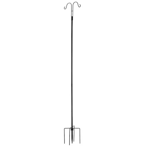 Double Shepherds Hooks for Outdoor, 8 Pack 1950 mm Heavy Duty Bird Feeder Pole, 19 mm Thick Garden Hooks for Hanging Hummingbird Feeder, Plant Baskets, Solar Light Lanterns,Wind Chimes
