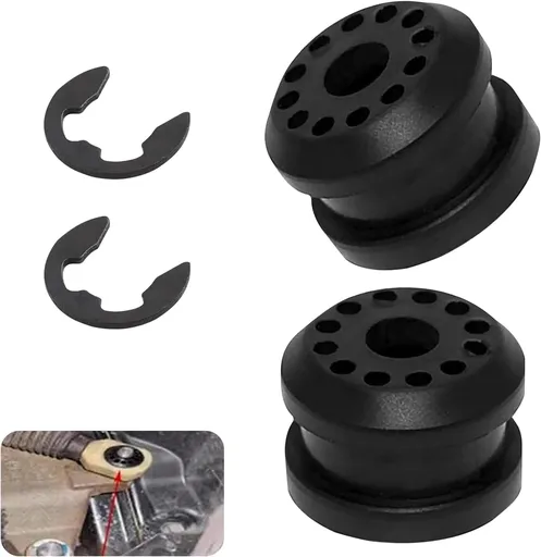 2 PCS Car Transfer Case Shifter Linkage Bushings, Cushion Shock Stabilizing Shifter Bushing, Repair Replacement Accessory OEM# 68078974AA 68078975AA, Compatible with Dodge Ram 2500 (Black)