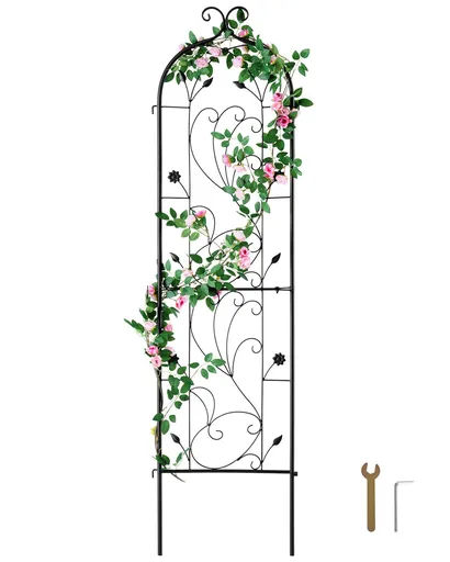 Metal Garden Trellis for Climbing Plant Support 60 x 15 in Rustproof