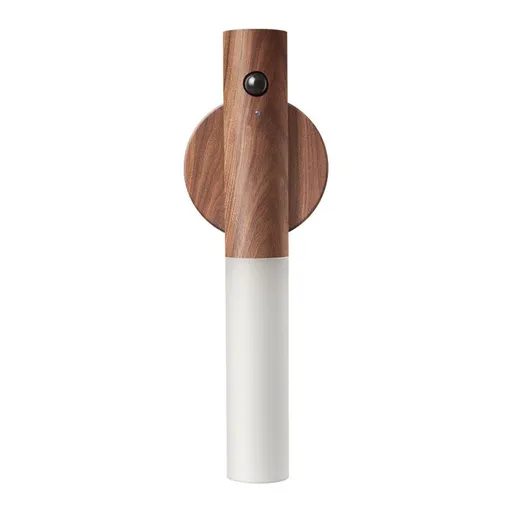 Wooden Motion Sensor Night Lights Magnet Body Sensor Hallway Night Lights Rechargeable Led Light Portable Stairway Wall Sconce Battery Powered Cabinet Lights (walnut wood )