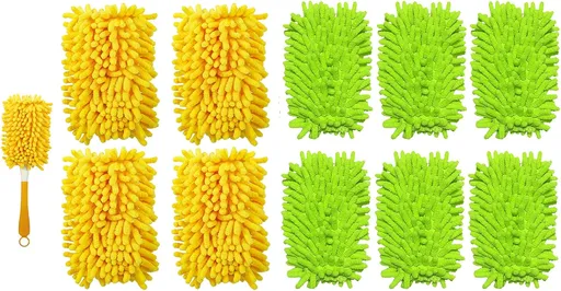 4+6 Reusable Duster Refill Compatible with Swiffer Hand Duster - 360 Heavy Duty Dusters Refills - Microfiber Ceiling Fan Duster for Swiffer Dusters Extended Handle(Handle is Not Included)