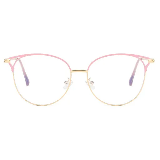 Blue light Blocking Reading Glasses for Men Women, Stylish Metal Frame Readers with Spring Hinge-4PCS