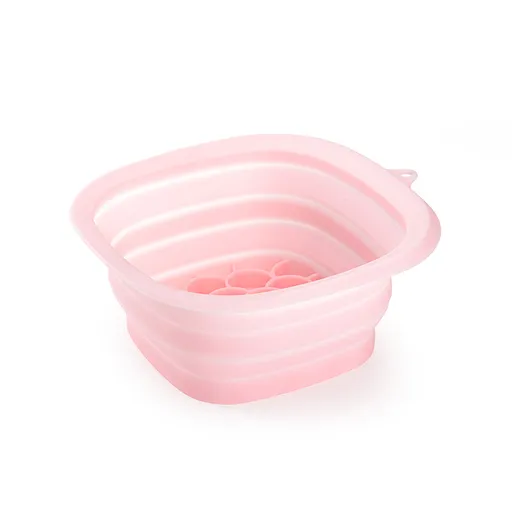 Collapsible Silicone Face Ice Basin Portable Cold Therapy Beauty Tool 25.6 cm x 24 cm Pink