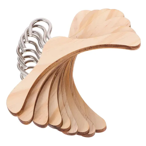 10PCS Baby Closet Supplies Wooden Dress Wardrobe for of Mini Hangers,Miniature Hanger Size Outfit Clothing Childrens Coat
