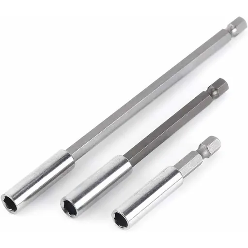 3 pcs 1/4" Magnetic Bit Holder Screwdriver Extension Hex Shank 60Mm 100Mm 150Mm Screwdriver Bit Extension
