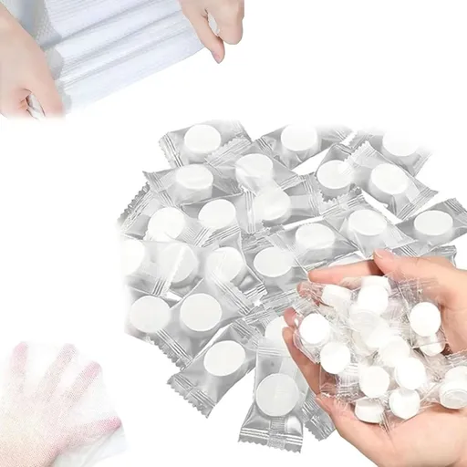 Compressed Towel Tablets, Towels Expands in Water for Hotel Camping Backpacking Hiking