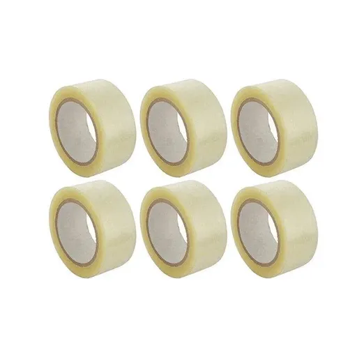 Clear Packing Tape 48mm x 100m for Carton Sealing 6 to 48 Rolls - 6 Rolls