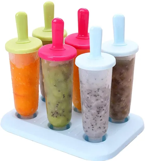 Popsicle Molds Ice Pop Makers Ice Pop Molds Ice Bar Maker Plastic Popsicle Mold, Kids Ice Cream Tray Holder Lolly Pops-2pcs