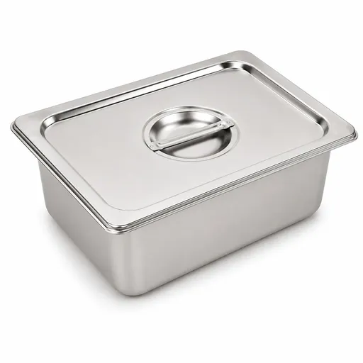 Commercial Stainless Steel GN 2/3 100mm Deep Gastronorm Bain Marie Buffet Steam Table Food Pan with Lid