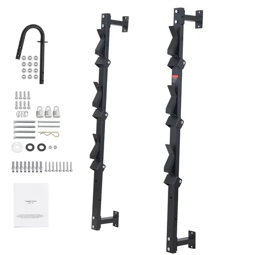 3-Place Weeder Trimmer Rack Holder for Open Landscape Trailer Lockable