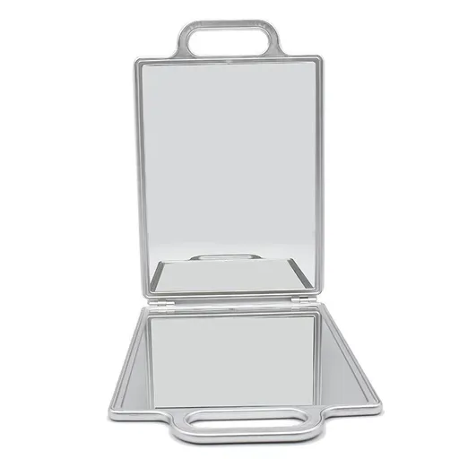 Large Folding Mirror with Double Handle - Rectangular Folded Handheld Mirror with Handles - Haircut Mirror - Salon Mirror