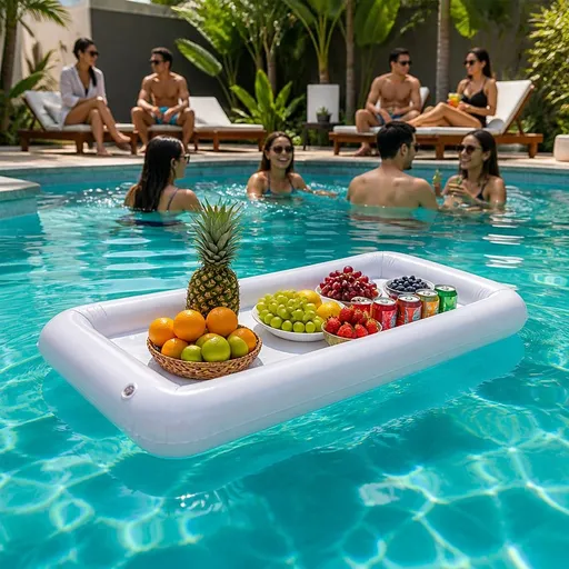 Inflatable Drinks Holder Floating Ice Bar Pool Party