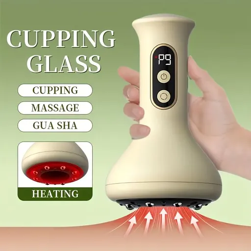 USB rechargeable intelligent nine-speed adjustable cupping massager, home electric cupping scraping massage instrument, 1200mAh battery life, whole body vacuum cupping tool, comes with 8 steel balls, best choice in ten days
