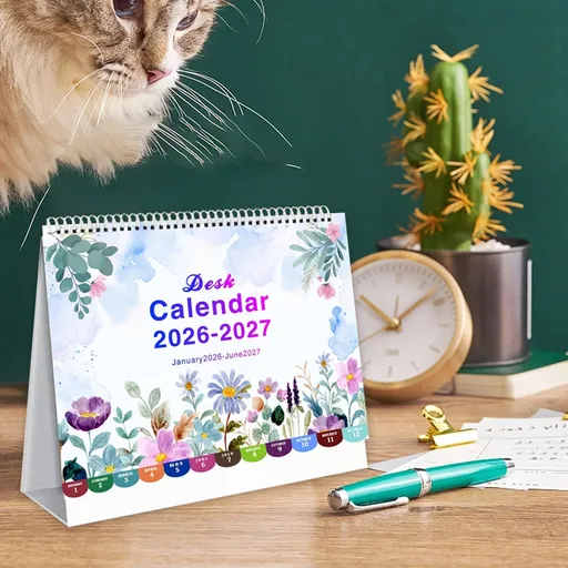 2026 Desk Calendar - 8x10 inch Desk Calendar 2026-2027, 12 Months Desk Calendar Runs From January 2026 To December 2026, Exquisite Desk Calendar 2026 W
