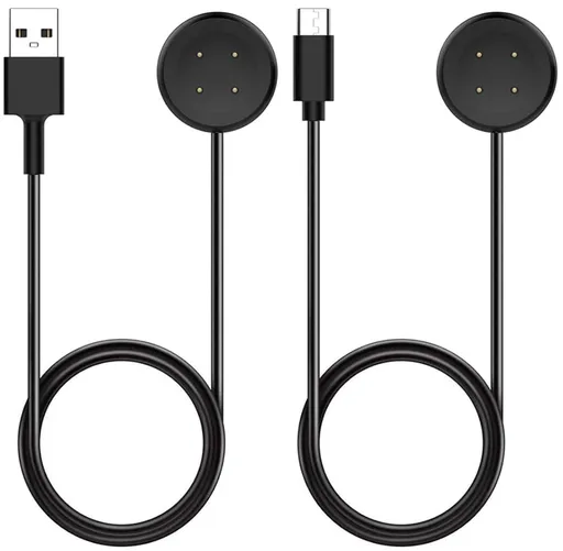 Charger for Google Pixel Watch 2 & 3, Replacement USB-A/C Charging Cable Cord for Smart Watch (3.3ft/1m) (Black)