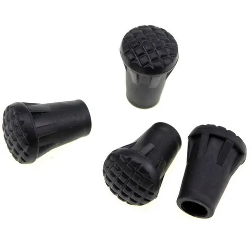 Trekking Hiking Walking Poles Replacement Rubber Tips Protectors Mountaineering cane leg cover (with metal gasket inside)4pcs