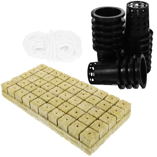 Hydroponic Plant Growing Kit with Cotton Rope Holder and Durable Plastic Components for Indoor Gardening