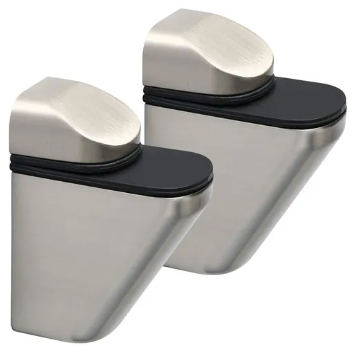 2 Pcs Adjustable Brackets Board/Glass Shelf Bracket Wall Mount Support Shelves Accessories,-2P Brushed Nickel