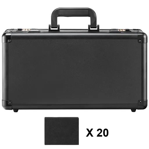 Graded Card Storage Box, 4 Slots, Graded Sports Cards Holder Carrying Case with Coded Lock Foam Dividers, for 108 PSA Graded Cards 76 BGS Cards 84 SGC Cards 388 Top Loaders or 999+ Loose Cards