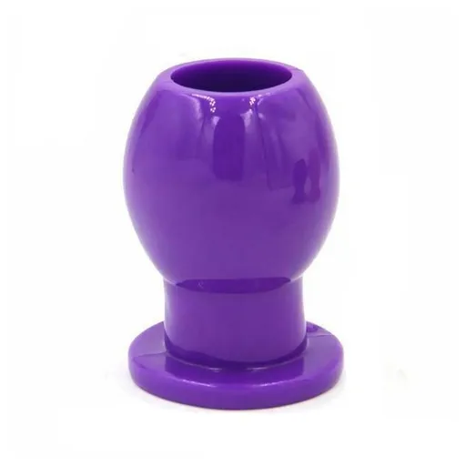 House Of Dasein Hollow Anal Plug Silicone Bdsm Enema Speculum Kink Fetish - Purple - Medium