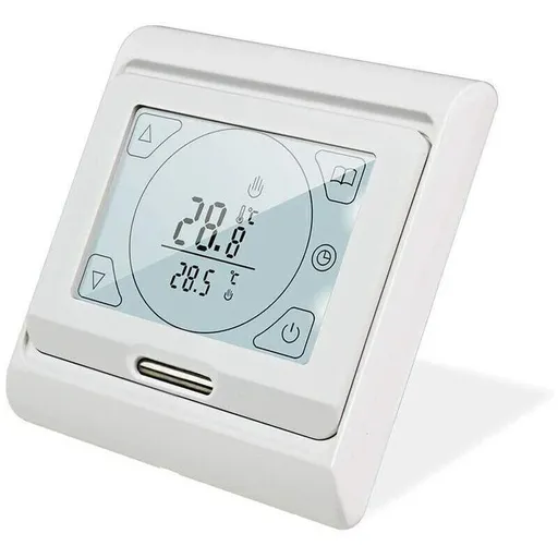 16A Programmable Electric Underfloor Heating Thermostat with Sensor Digital Room Thermostat Underfloor Heating Controller LCD Touch Screen